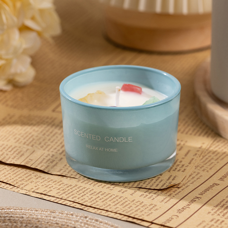 Vela de pedra de cristal com fragrância emocional de dopamina