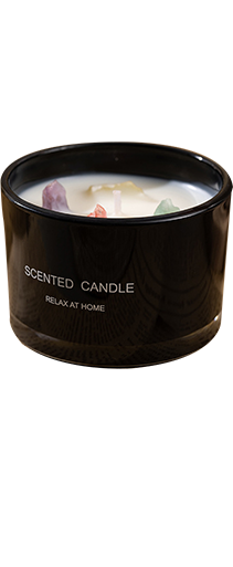 Vela de pedra de cristal com fragrância emocional de dopamina