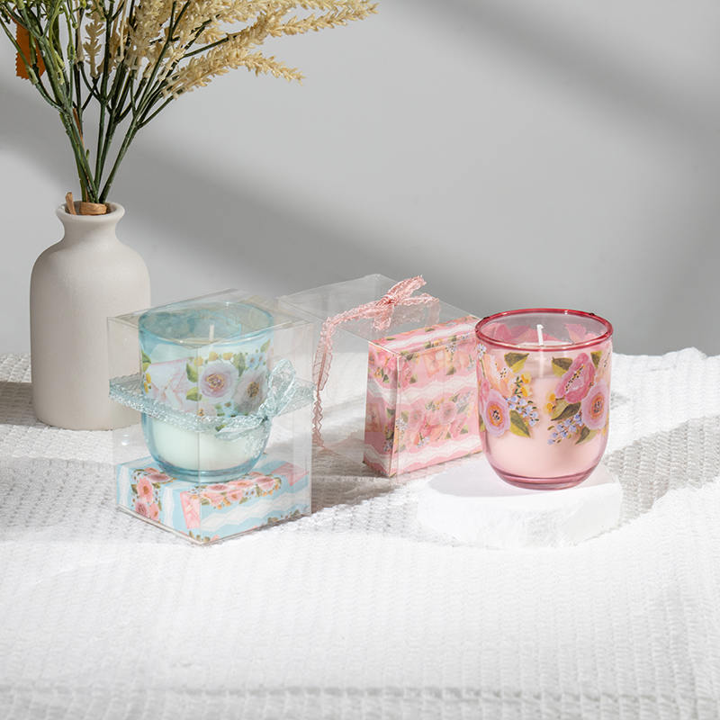 Velas perfumadas em copo redondo de vidro para o dia das mães - fabricante de velas de soja ecológicas