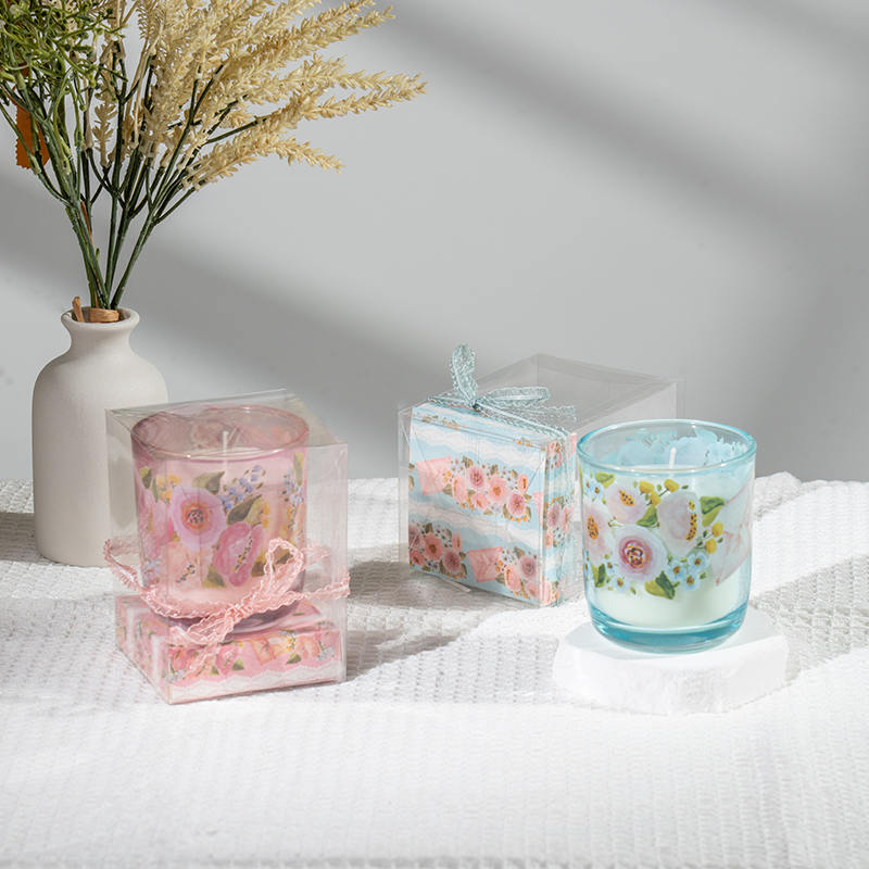 Velas perfumadas em copo redondo de vidro para o dia das mães - fabricante de velas de soja ecológicas