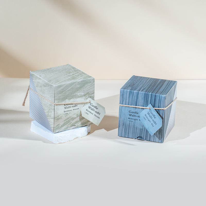 Copo de vela de vidro redondo com listras verticais velas perfumadas - fornecedor de velas de cera de soja ecológica