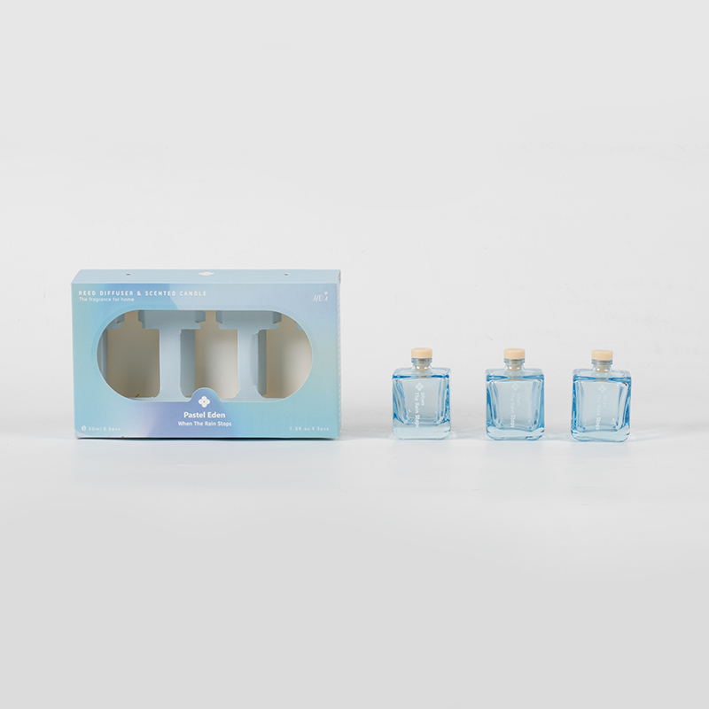 Conjunto de difusor de palheta de garrafa quadrada 3PCS set-3PCS conjunto de aroma