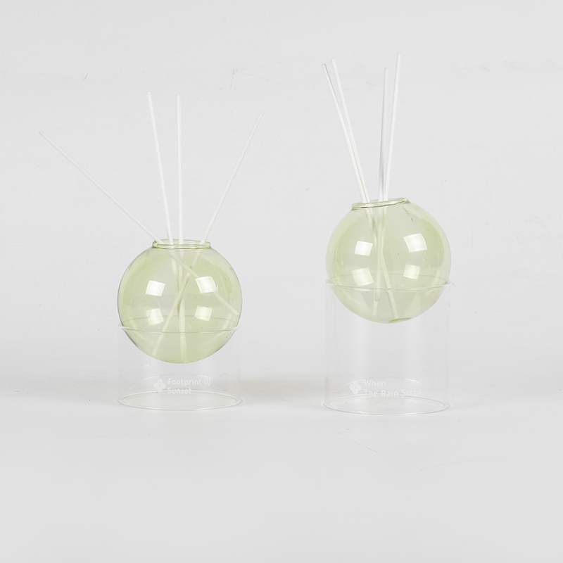 Base de vidro transparente, aromaterapia estilo difusor de palheta tipo bola de vidro