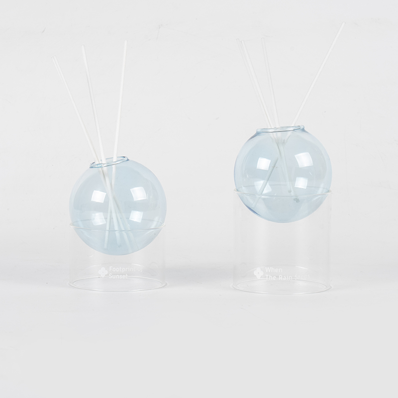 Base de vidro transparente, aromaterapia estilo difusor de palheta tipo bola de vidro