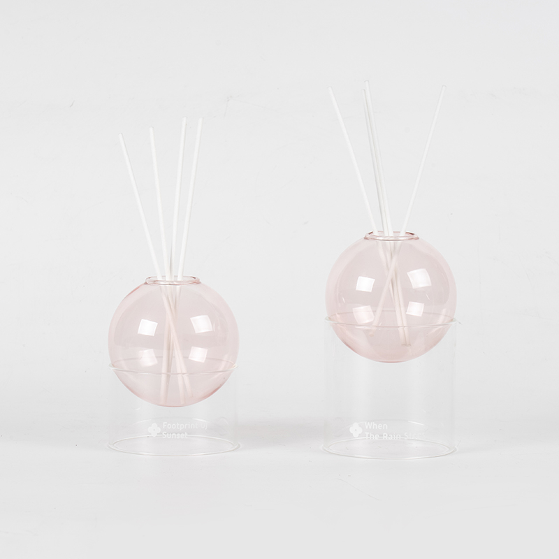 Base de vidro transparente, aromaterapia estilo difusor de palheta tipo bola de vidro